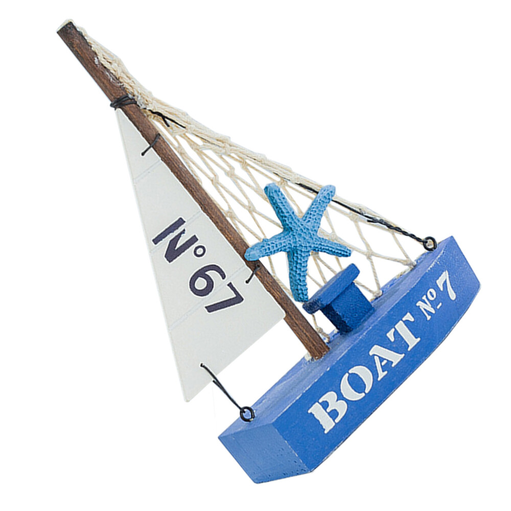Générique Voilier Miniature En Bois – Décoration Marine Rétro 55 X 41 X 9 Cm, Collection Bord De Mer