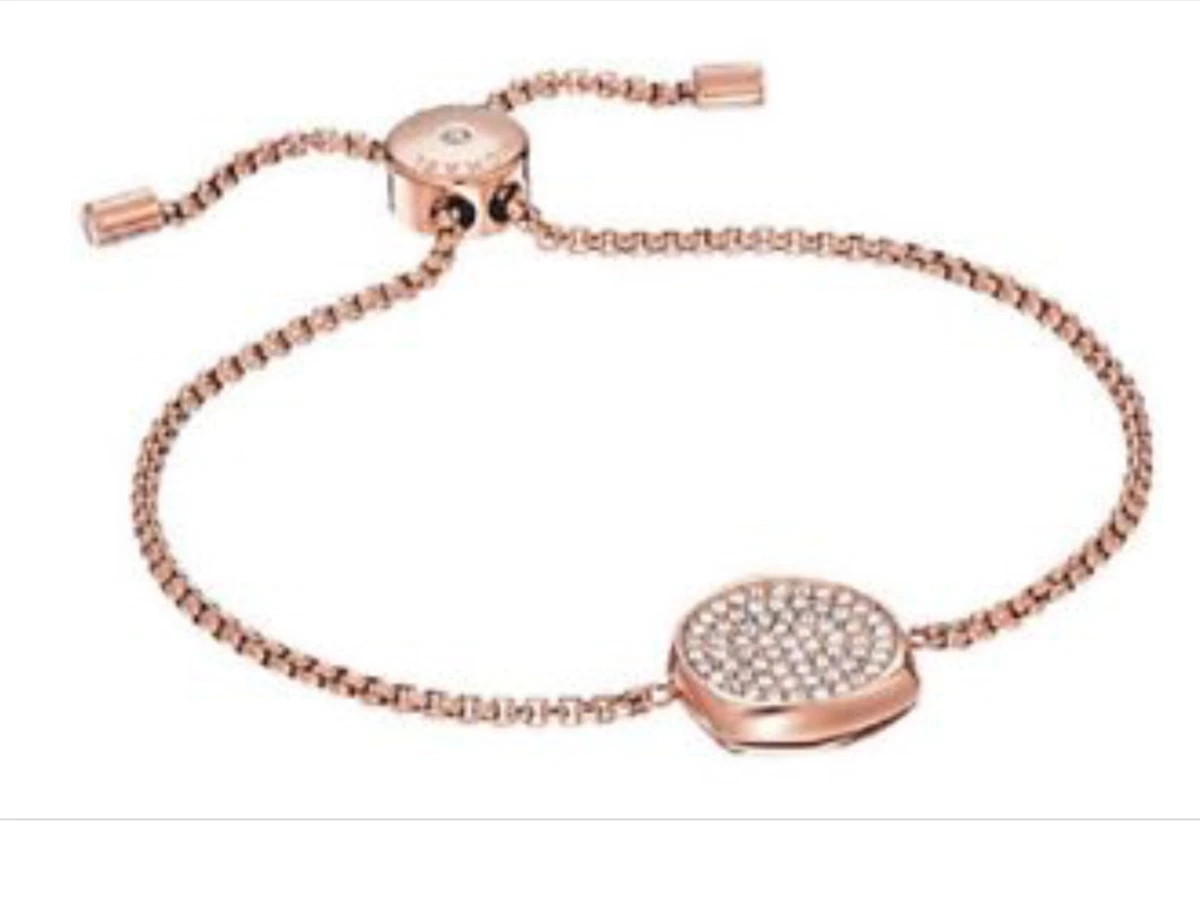 MICHAEL KORS Beyond Brilliant Rose Gold Slider Crystal Bracelet MKJ6747791 BOX