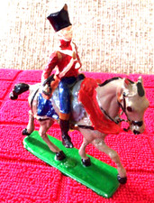 Vintage Lead Soldier on Horse Painted on Stand