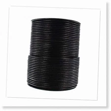 Premium Black Leather Cord - 3mm Thickness, 10 Yards in Length for Crafting and