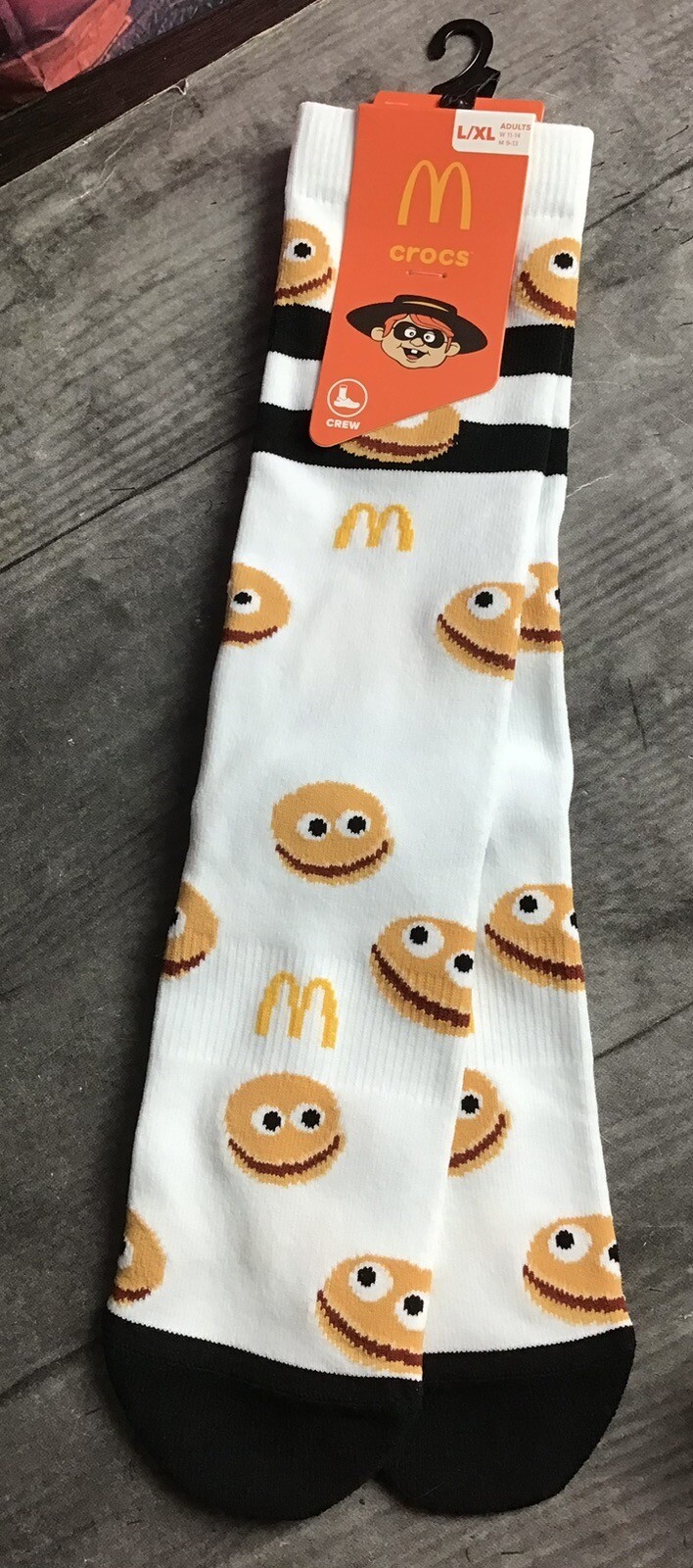 NEW Crocs Hamburglar McDonald's socks size L/XL SHIP FAST eBay