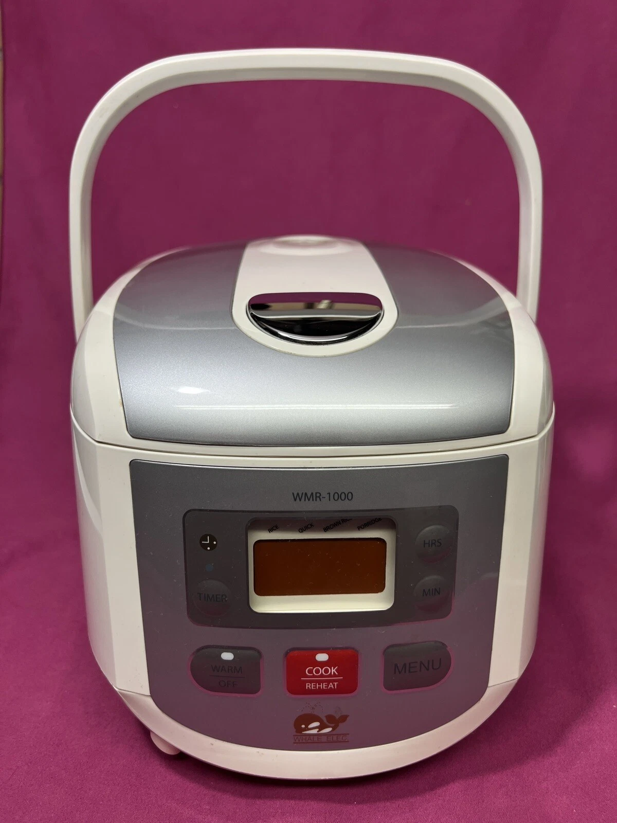 RICE COOKER Portable Convenient High Quality WHALE White Electric 5.5 CUPS