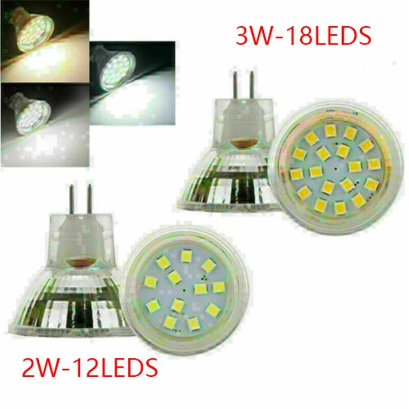2W 3W Bi-Pin GU4 12V Equivalent Bulb LED Light MR11 Spotlight Lamp DC White Warm - Image 3 of 4