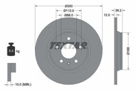 2X Textar 92160103 Bremsscheibe FüR Audi