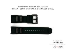 Authentic Invicta Bolt 24220 Black Silicone 26mm Watch Band