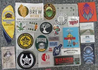 25 BEER STICKER PACK LOT decal craft beer brewing brewery tap handle ...