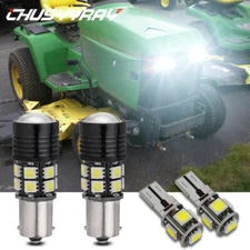 Front & Rear Blinding LED light bulbs For Deere 425 445 455 headlights AD2062R