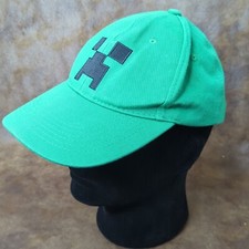 Minecraft Hat Cap Creeper Green Youth One Size Adjustable Snapback Jinx B