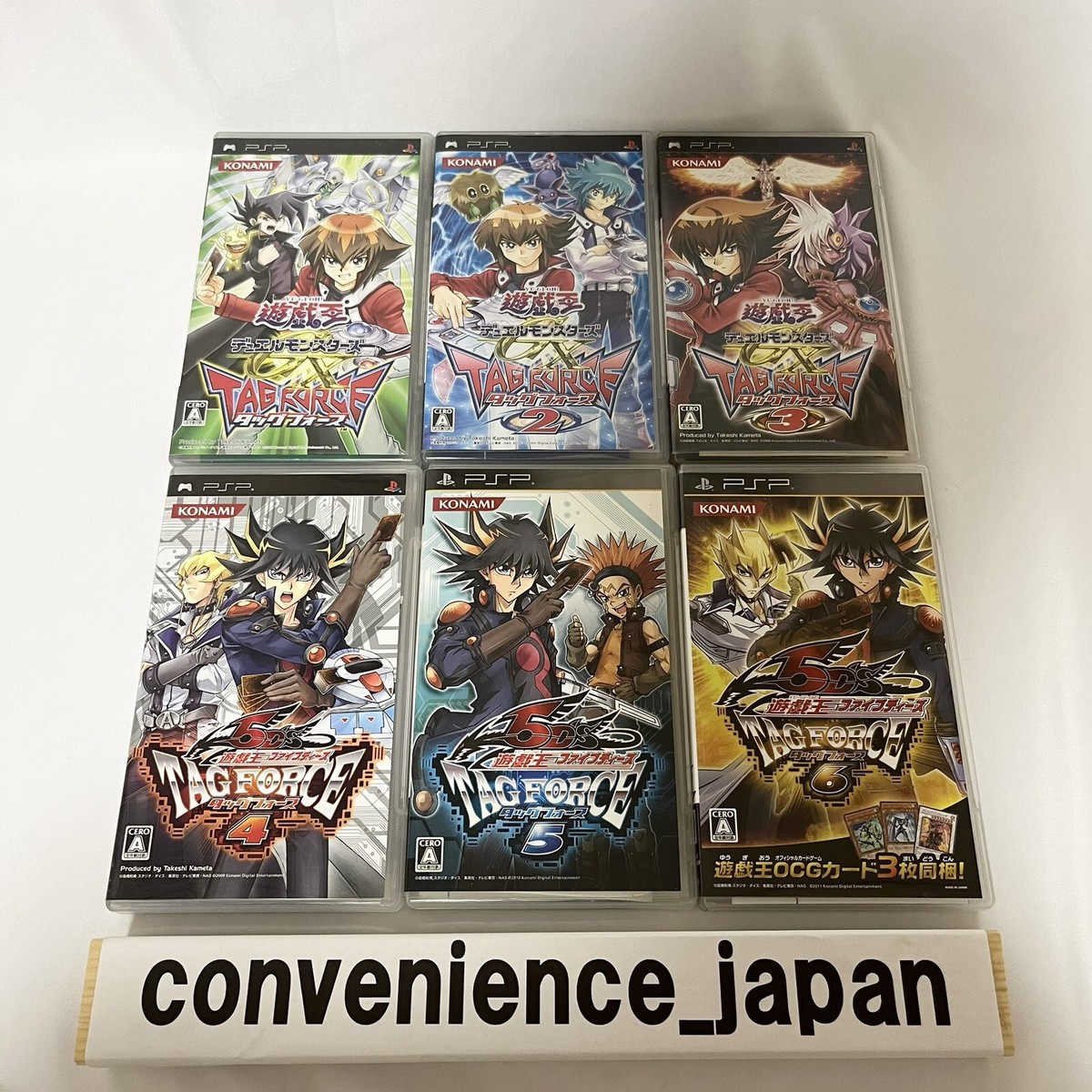 yugioh tag force card packs YU-GI-OH Duel Monsters Tag Force GX 1 2 3 5D's 4 5 6 PSP Lot 6 set used No  Card