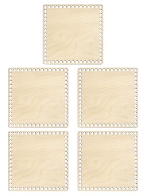 Wooden basket bottom square M 5 pcs