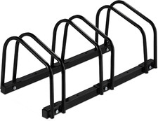 Portabici Da Terra, Supporto per 3 Biciclette, E-Bike, Ruote Fino 60 Mm, Parcheg