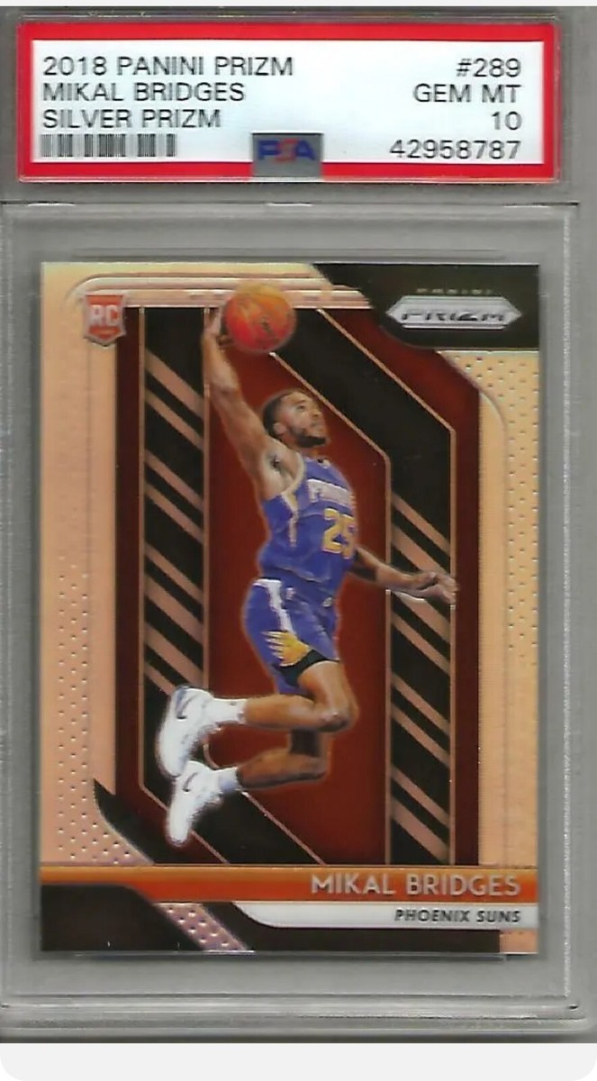 Mikal Bridges 18/19 Panini Prizm Silver Prizm Rookie PSA 10 Gem