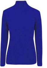 Ladies Turtle Neck Women Casual High Polo Neck Long Sleeve Ribbed Jumper Top