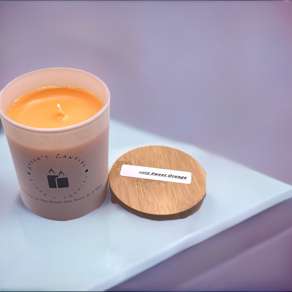 Aydens Sweet Orange Scented Candle #225 for Aromatherapy & Relaxation-image