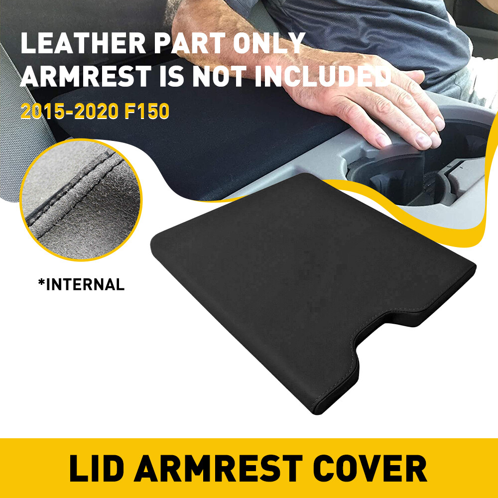 New Black Car Armrest Cushion Skin Accessories Cover For Ford F150 2015-2020