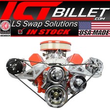 Sbc Alternator Power Steering Ac Compressor Bracket Kit For Long Water Pump