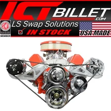 SBC Alternator Power Steering A/C Compressor Bracket Kit for Long Water Pump