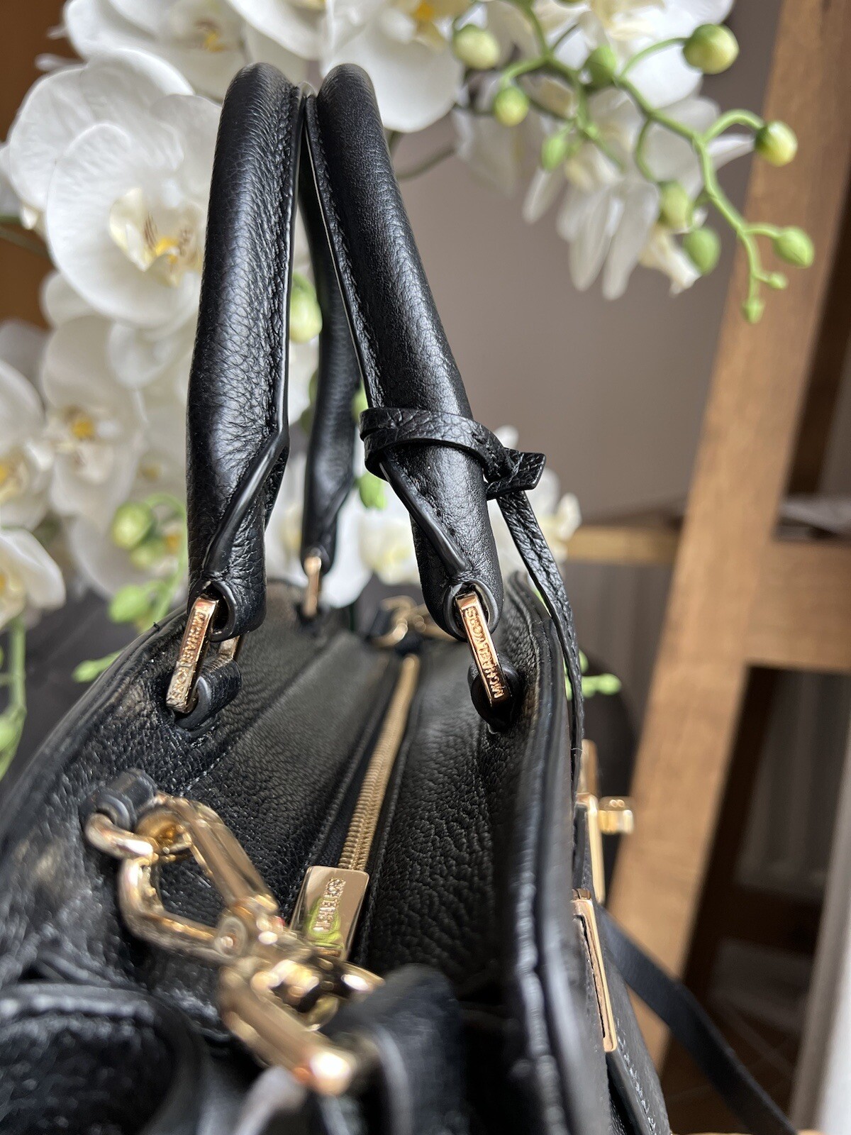 Genuine Michael Kors Black Karson Leather Bag RRP £330 Shoulder Hand