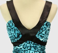New Windsor $80 short animal print dress size 3 Sleeveless Formal prom Black