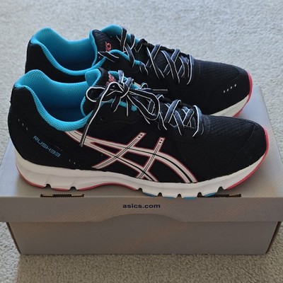 ASICS RUSH 33 Women s Low Top Lace-Up Athletic Sneakers Size 8 Black/Blue/White