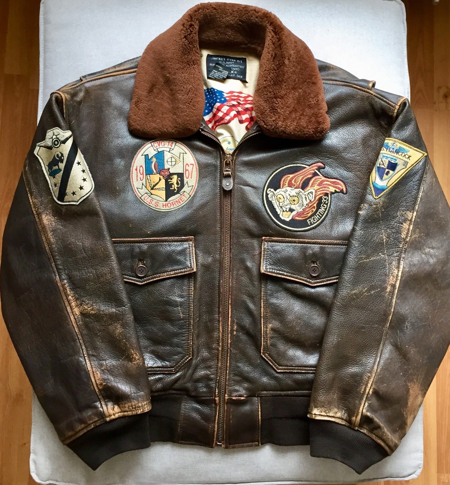 Authentic 1985 Avirex G-1 Top Gun Leather Jacket - Vintage Style