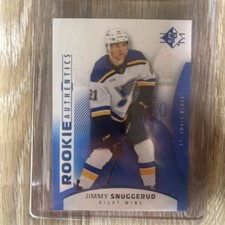 2025-26 Upper Deck SP Hockey - Blue Rookie Authentics Jimmy Snuggerud #115 (RC)