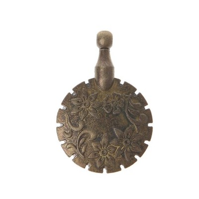 Sewing Thread Yarn Cutter Pendant Round Shape Antique Bronze Craft DIY Tool Home