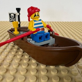 LEGO Pirates 1: Pirate + Boat, pi021, 2551, 6285, BLACK SEAS BARRACUDA, 1989