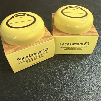 SunBum Face Cream - Sunscreen Lotion w/ Zinc Oxide SPF 50 Water Resistant (2 ct)