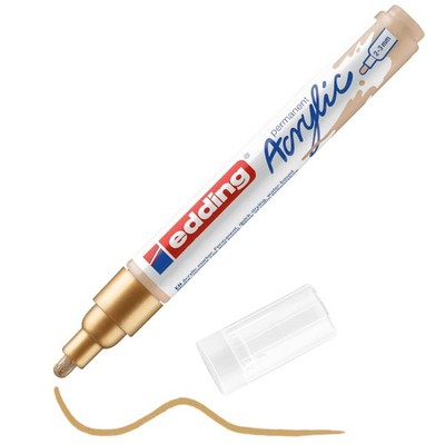 5100 Acrylmarker medium  gold  1 Acrylstift wasserfest  mittlere Rundspitze 2...