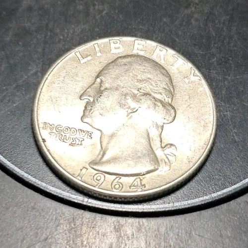 1964 Washington Quarter Silver Business Strike 25C Coin Circulated Uncertified