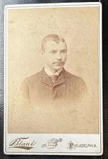 1890s MLB Phillies RHP Kid Carsey Baseball Cabinet Card NBC Tonight Show