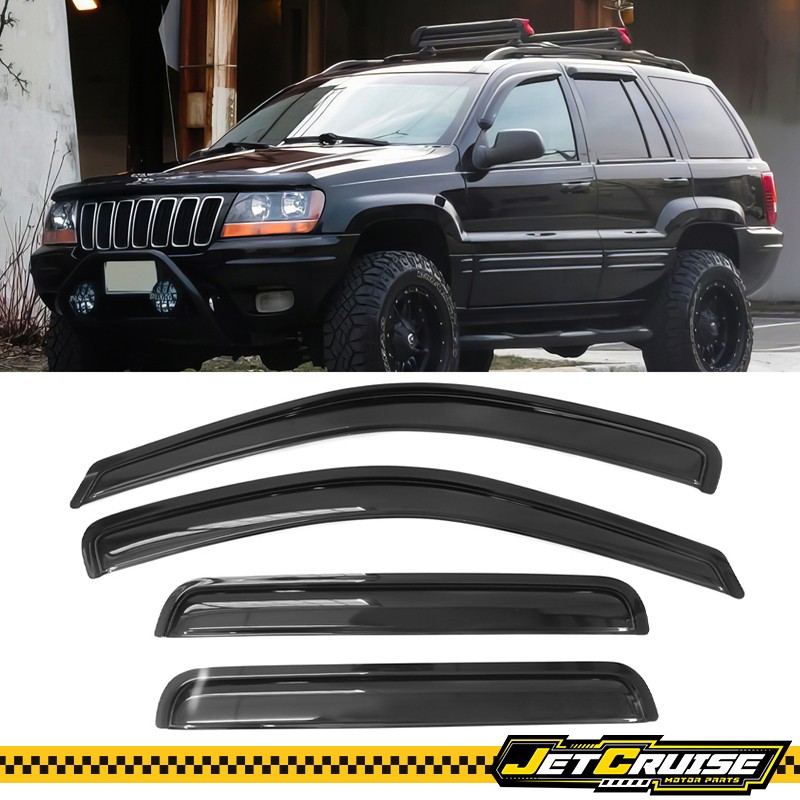 【W.J】 Fits 99-04 Jeep Grand Cherokee WJ Acrylic Window Visors Rain Sun