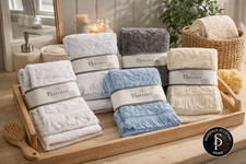 ASCIUGAMANI IN SPUGNA SET 1+1 CON FRANGE FLORENCE VARI COLORI