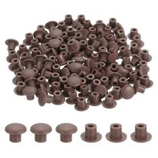 500Pcs Plastic Hole Plugs, Dark Brown 5/16"x1/4" Hole Cover for Holes(5mm)