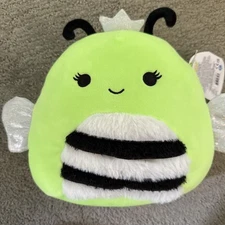 Squishmallow Official Kellytoy Plush Black Light Sunny the Bumble Bee 8" NWT