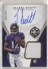 2018 Panini Limited Rookie Patch Auto 256/299 Jaleel Scott #140 Patch Auto 7zf