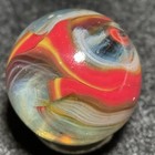 D.A.S Marbles-Sundown-Electric Ketchup&Mustard Oxblood Swirl(.72") — photo 1