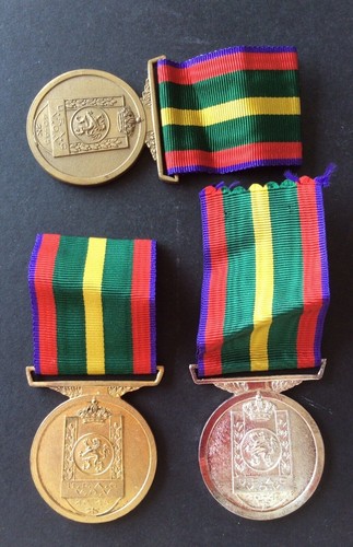 Belgium - Lot of 3 medals (Gold, Ag, Bro.) UFAC Veterans 1940-45