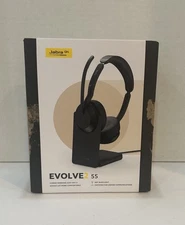 Jabra Evolve2 55 Stereo Wireless Headset ANC New Open Box