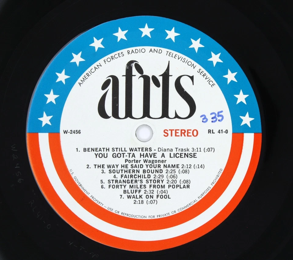 C1970 AFRTS Wanda Jackson Lynn Anderson Porter Wagoner Country Armed Forces LP - Image 4 of 4