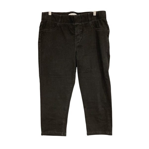 Grae Denim Jeans Womens L Black High Rise Jegging Crop Stretch Denim Pockets