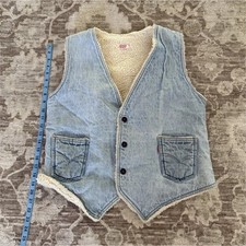 Levi's Denim Sherpa Lined Vest Light Blue