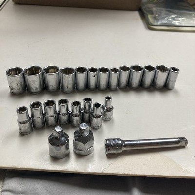 24 Sockets Crescent Sockets Mixed Lot Vintage Small Input Various Size See Pics