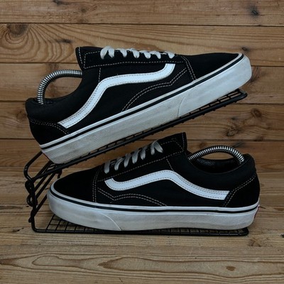 Vans Turnschuhe Damen UK 7 Old Skool schwarz weiß Canvas Skater Surfer Schuhe OTW