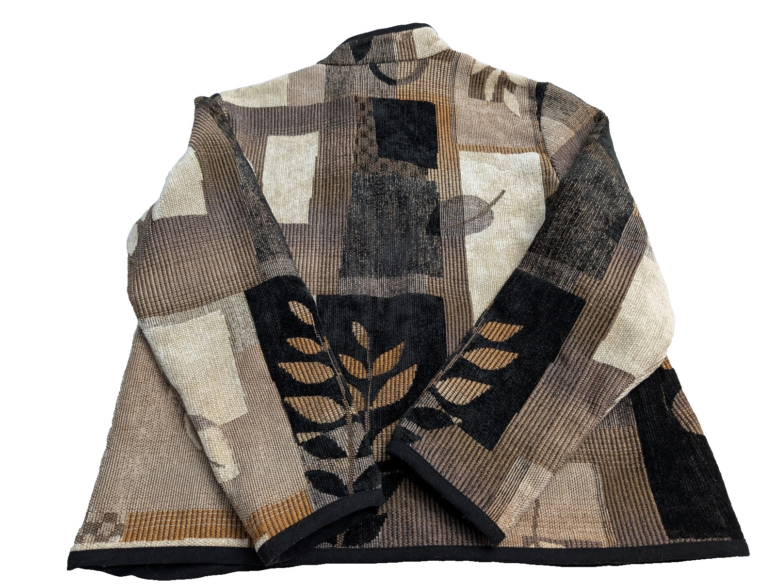 Coldwater Creek Patchwork Leaf Zip Jacket Quilted… - image 2