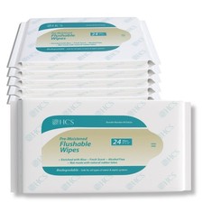 HCS XL Flushable Wipes for Adults - Travel, Home, Women  Men - Toilet Wet Wi...