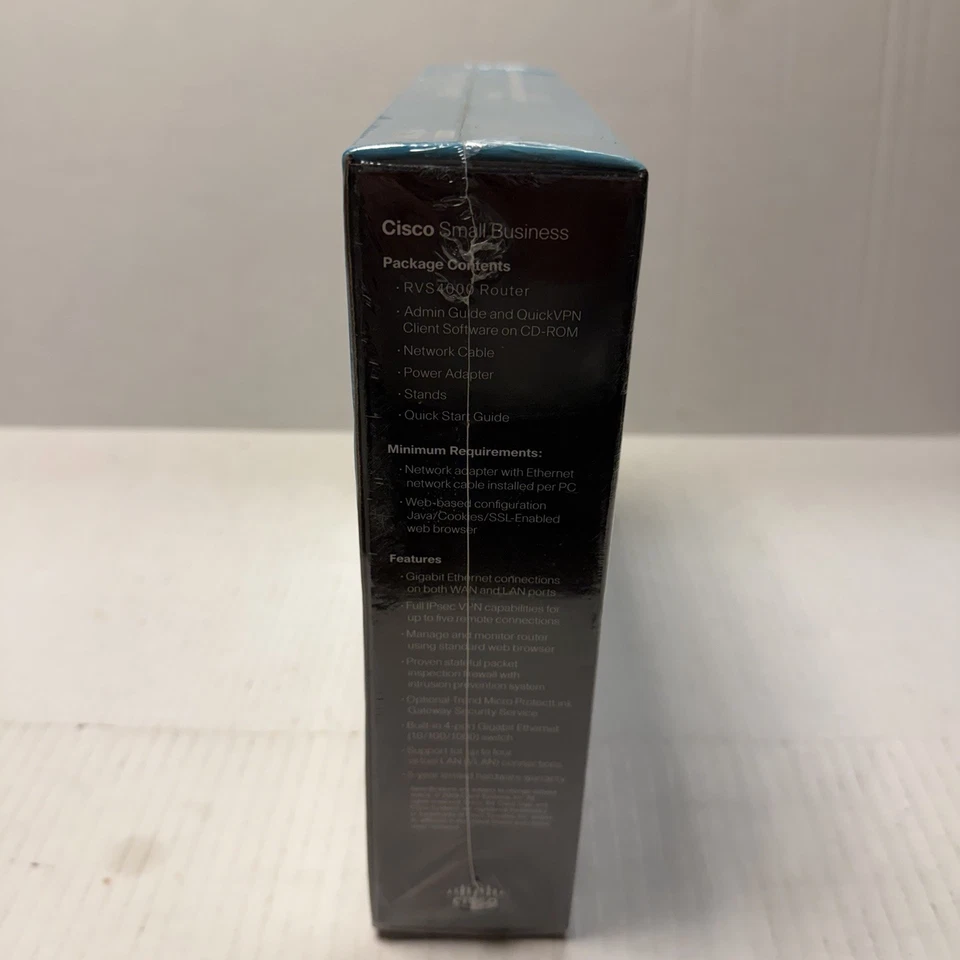 Cisco RVS4000 4-Port Gigabit Security Router with VPN Brand NEW Sealed - Image 4 of 4