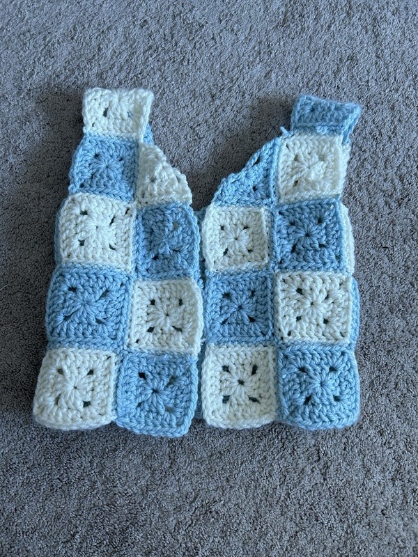 Handmade Crochet Granny Square Vest