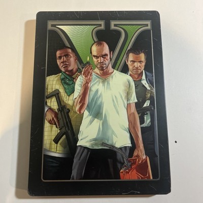 Grand Theft Auto V Steelbook (Microsoft Xbox 360, 2013) GTA 5 No Map
